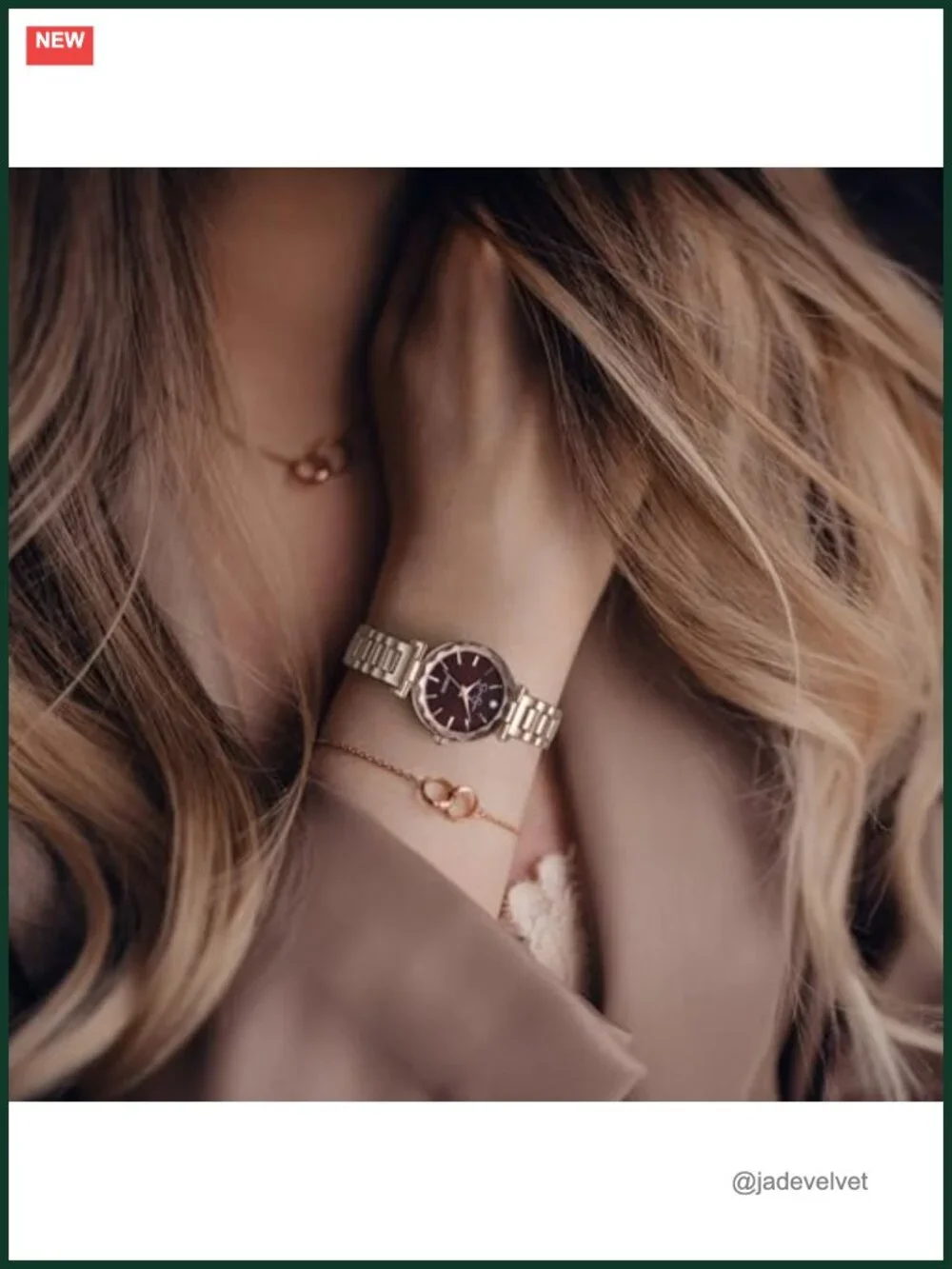 Women's Crystal Diamond Accent Quartz Watch Metal Band Round Faceted